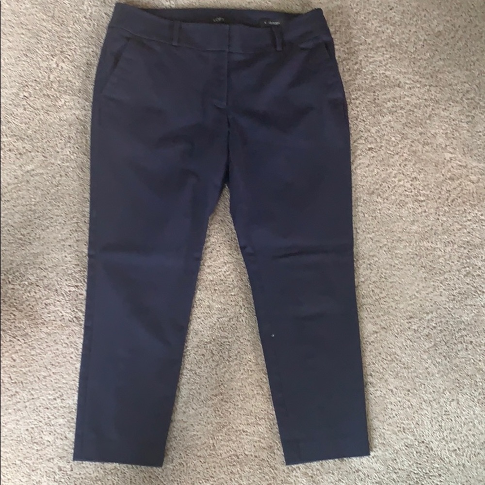 Ann Taylor Loft navy pants Julie skinny cut size12